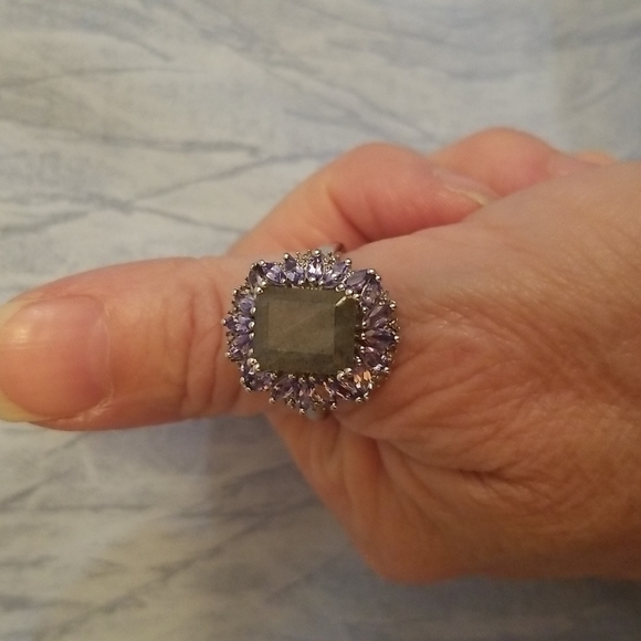 Malagsy Labradorite Sterling Silver Ring - Picture 1 of 4